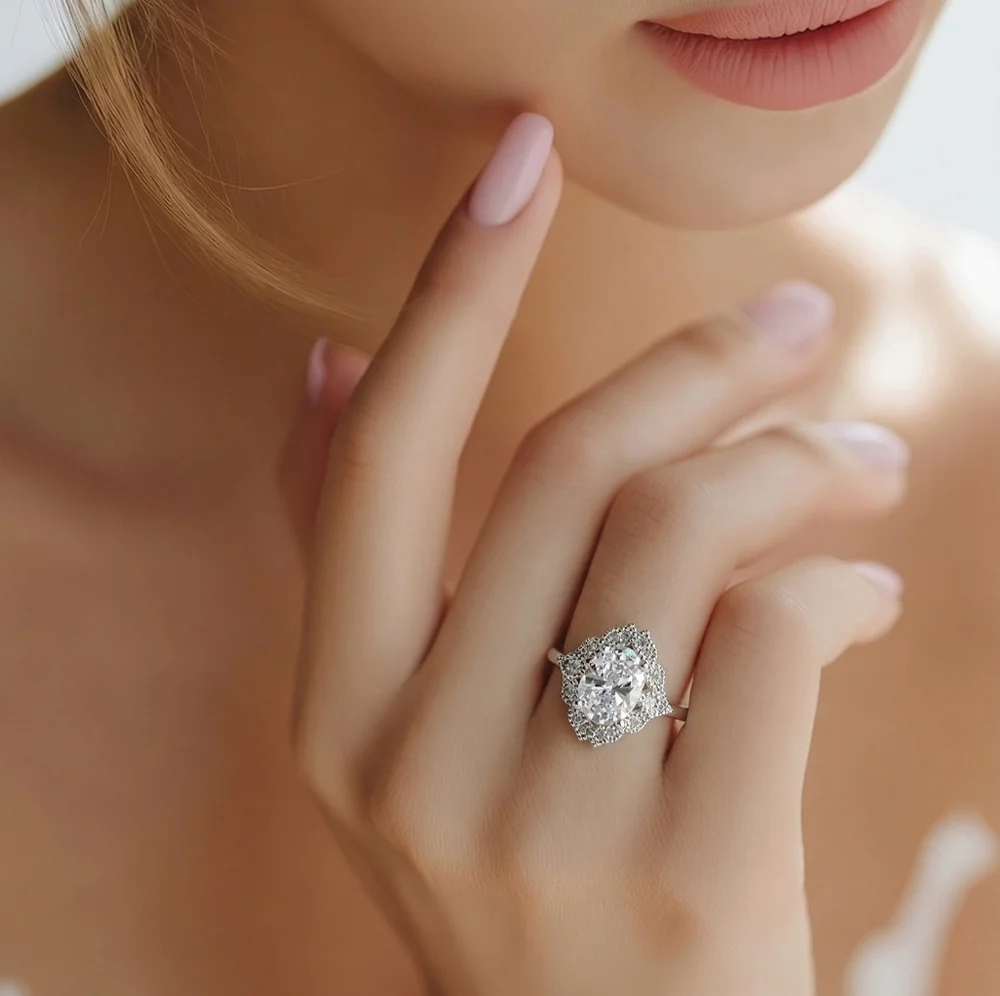 CZ Cocktail Engagement  Ring Size 7 NWT